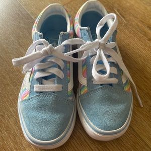 Girls Vans blue rainbow like new size 13